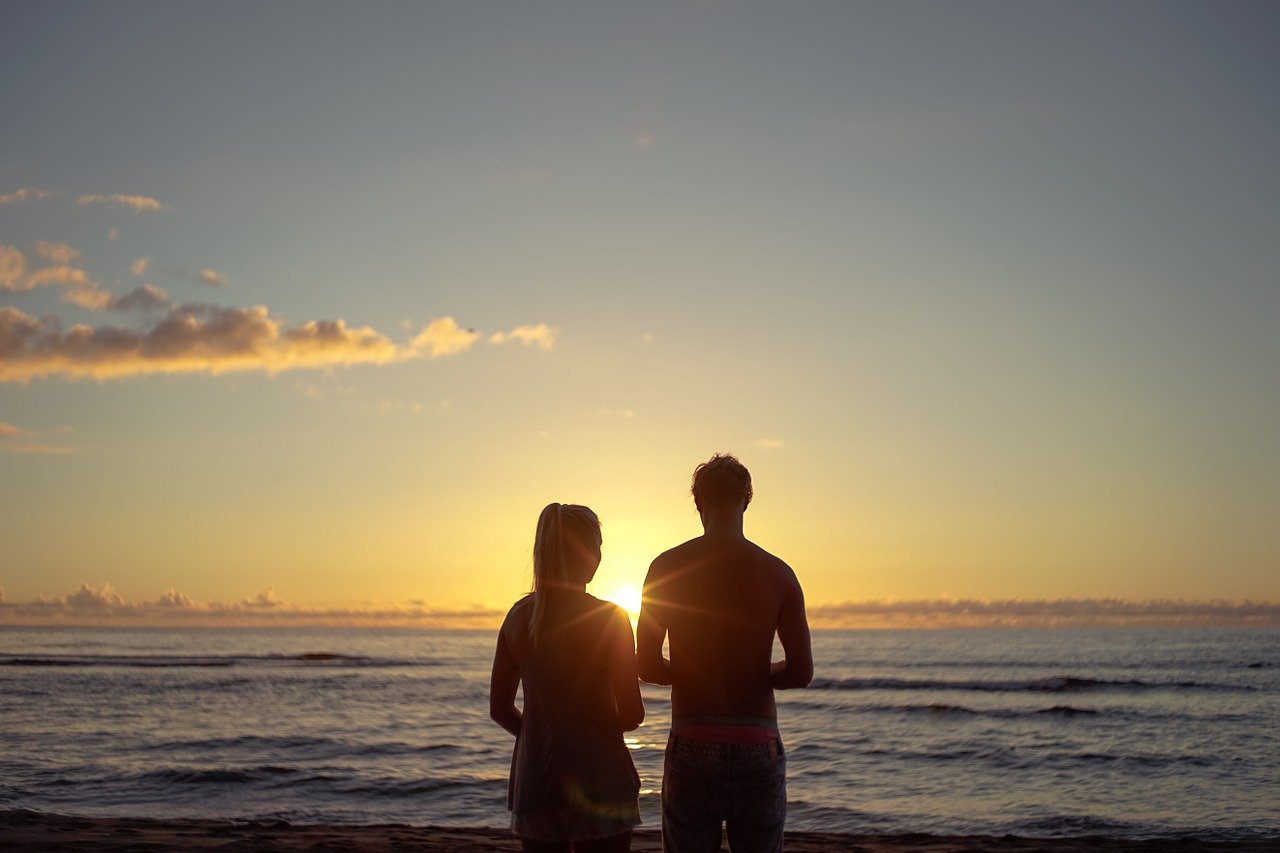 couple watching sunset with hope